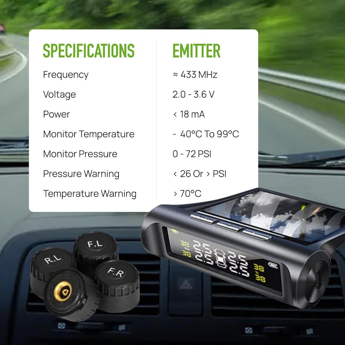 Airmoto Tire Pressure Monitoring System TPMS